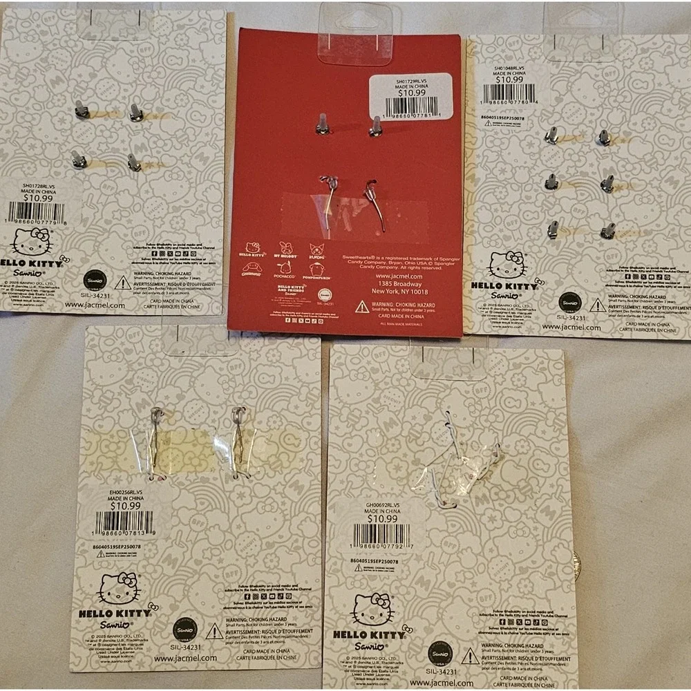 Lot Of 5 Claries Kids Hello Kitty Earrings And Keychain